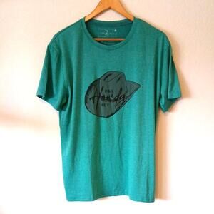 2 Fly Two Fly Cowboy Hat Graphic Hay Howdy Hey Green T Shirt